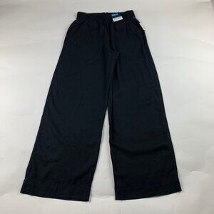 Old Navy Black Linen Blend High Rise Wide Leg Lounge Pant S New